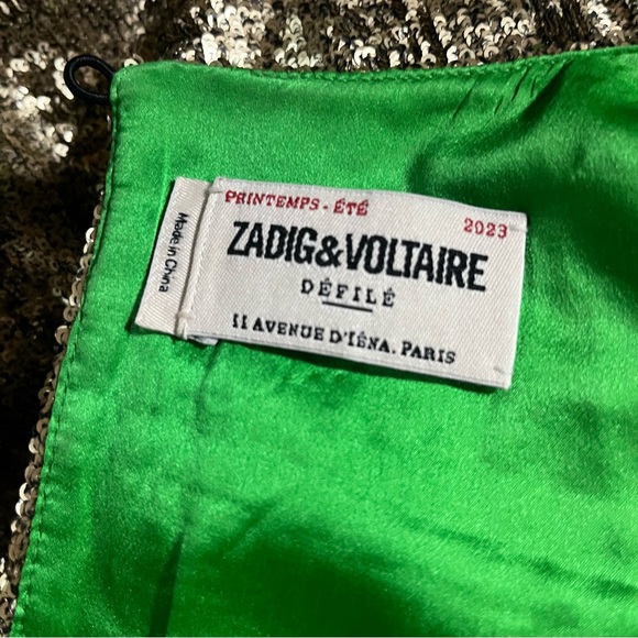 Zadig & Voltaire Gold Sequin Top - Picture 14 of 16